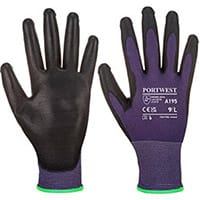 Portwest A195 PU Touchscreen Glove Purple & Black Small