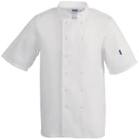 Whites Vegas Unisex Chefs Jacket Short Sleeve White M