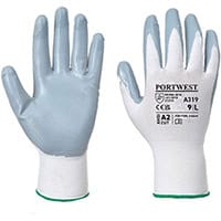 Portwest A319 Flexo Grip Glove - Bag Grey & White Medium