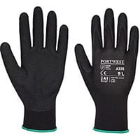Portwest A335 Dermi-Grip NPR15 Nitrile Sandy Glove Black Large