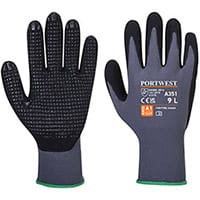 Portwest A351 Dermiflex Plus Glove Grey & Black XXL