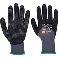 Portwest A353 Dermiflex Ultra Plus Glove Grey & Black Small