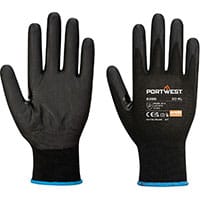 Portwest A355 NPR15 Nitrile Foam Touchscreen Glove (Pk12) Black Size XL Regular Fit
