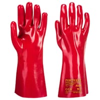 Portwest A435 PVC Gauntlet 35cm Red XL