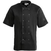 Whites Vegas Unisex Chefs Jacket Short Sleeve Black M