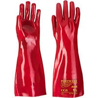 Portwest A445 PVC Gauntlet 45cm Red XL