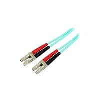 STARTECH 3m Fiber Optic Cable 10 Gb Aqua Multimode Duplex 50/125 LSZH LC/LC OM3 LC to LC Fiber Patch Cable 2 x LC Male