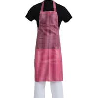 Whites Waterproof Bib Apron Red And White Stripe
