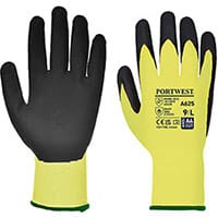 Portwest A625 Vis-Tex PU Cut Resistant Glove Yellow & Black XL