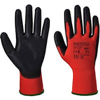 Portwest A641 Red Grip Glove - PU Red & Black Large