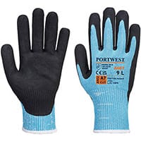 Portwest A667 Claymore AHR Cut Glove Blue & Black Medium