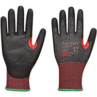 Portwest A670 AHR13 F Dark PU Cut Glove Black XSmall