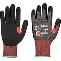 Portwest A672 AHR13 F Dark Nitrile Cut Glove Black Small