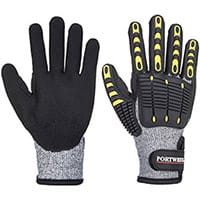 Portwest A722 Anti Impact Cut Resistant Glove Grey & Black Small