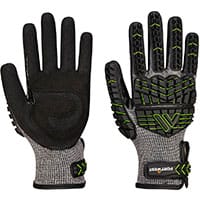Portwest A755 VHR15 Nitrile Foam Impact Glove Black/Green Small