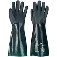 Portwest A845 Double Dipped PVC Gauntlet Green XL
