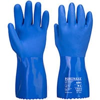 Portwest A881 Marine Ultra PVC Chem Gauntlet Blue Medium