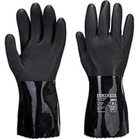 Portwest A882 ESD PVC Chem Gauntlet Black Medium