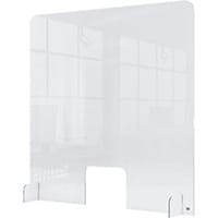Nobo Clear Acrylic Protective Counter Partition Screen With Transaction Window 700x850mm