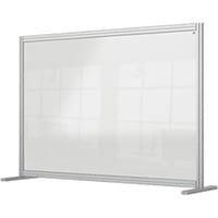 Nobo Premium Plus Clear Acrylic Protective Desk Divider Screen Modular System 1400x1000mm