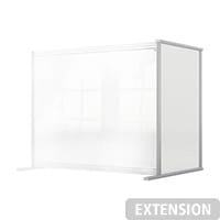 Nobo Premium Plus Clear Acrylic Protective Desk Divider Screen Modular System Extension 1200x1000mm
