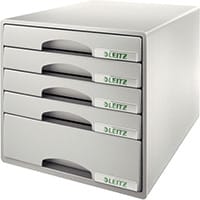 Leitz Plus 5 Drawer Cabinet Grey