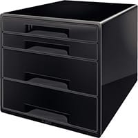 Leitz CUBE 4 Drawer Cabinet Black