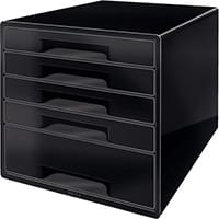 Leitz CUBE 5 Drawer Cabinet Black