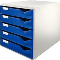 Leitz Post Set 5 Drawers A4 Blue