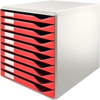 Leitz Form Set 10 Drawers A4 Red