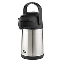 Addis President Pump Vacuum Jug Chrome Stainless Steel - 2 Litre Jug - Hot Or Cold, Maintains Temperature For 6 Hours, Double-Walled