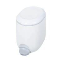 3.5 Litre Addis Bathroom Pedal Bin – Compact White Bin with Foot Pedal and Removable Inner Liner