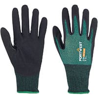 Portwest AP15 SG Cut B18 Eco Nitrile Glove (Pk12) Green/Black Size XXXL Regular Fit