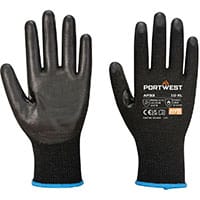 Portwest AP33 LR15 PU Touchscreen Glove (Pk12) Black Size XL Regular Fit