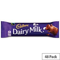 Cadbury Dairy Milk Chocolate Bars Pack 48 100143