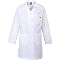 Portwest AS10 Anti Static Coat White XXL