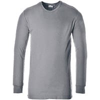 Portwest B123 Thermal Long Sleeve T-Shirt Grey Medium