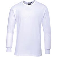 Portwest B123 Thermal Long Sleeve T-Shirt White 3XL