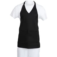 Whites V Neck Service Apron Black