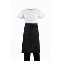 Regular Bistro Apron Black With Pocket