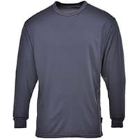 Portwest B133 Base Layer Thermal Long Sleeve Top Charcoal Medium