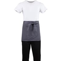 Whites Short Bistro Apron Charcoal