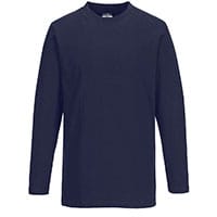 Portwest B196 Long Sleeve T-Shirt Navy Size XXXL Regular Fit