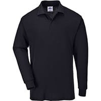 Portwest B212 Long Sleeved Polo Shirt Black Large