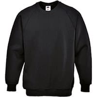 Portwest B300 Roma Sweatshirt Black XSmall