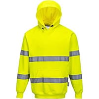 Portwest B304 Hi-Vis Hooded Sweatshirt Yellow XXL