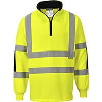 Portwest B308 Xenon Rugby Sweatshirt Yellow Large