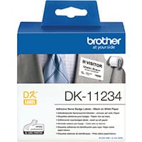Brother Name Badge Labels 60 x 86mm 260 Labels Per Roll White DK-11234