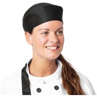 Chef Skull Caps Black (Pack of 2)