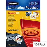Fellowes A4 Capture Laminating Pouch 250 Micron (Pack of 100)